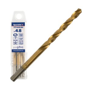 SPECIALIST+ metalo grąžtas TITAN, 4.8 mm, 10 vnt.