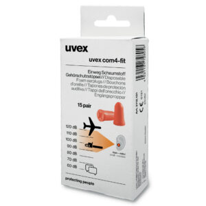 Ausų kamštukai UVEX Com4-fit SNR, 33dB, 15 porų
